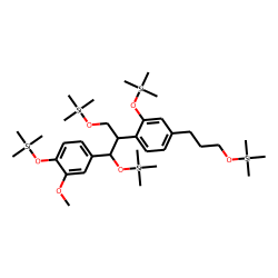 Benzenepropanol, 3-hydroxy-4-(2-hydroxy-1-hydroxymethyl-2-(4-hydroxy-3-methoxyphenyl))ethyl, pentakis-TMS