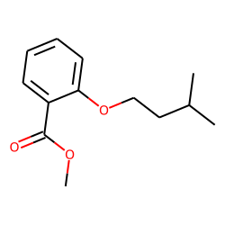 Benzoic acid, 2-(3-methylbutyl)oxy-, methyl ester