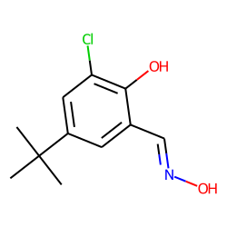 benzaldehyde oxime, 2-hydroxy, 3-chloro, 5-(t-butyl)
