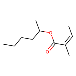Hexan-2-yl (E)-2-methylbut-2-enoate