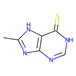 6H-Purine-6-thione, 1,7-dihydro-8-methyl-