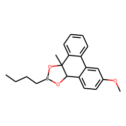 cis-Phenanthrene, 9,10-dihydro-9-methyl-9,10-diol, 3-methoxy, butylboronate
