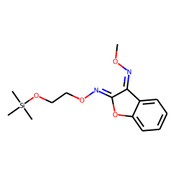 Benzofuran-2,3-dione, 2-[O-(2-hydroxyethyl)oxime], 3-(O-methyloxime), TMS, isomer 1