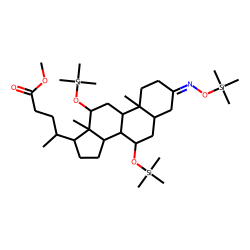 Methyl 5-«beta»-cholan-7-«alpha»-12-«alpha»-diol-3-one-24-oate, oxime, TMS