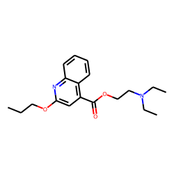 Quinoline-4-carboxylic acid, 2-propoxy, 2-(diethylaminoethyl)amide