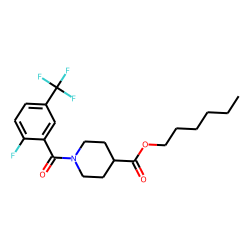 Isonipecotic acid, N-(2-fluoro-5-trifluoromethylbenzoyl)-, hexyl ester