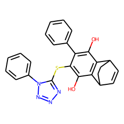 5,8-Dihydro-5,8-ethano-2-phenyl-3-(1-phenyl-5'-tetrazolylthio)-1,4-naphthohydroquinone