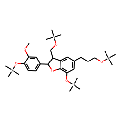 Benzofuran-5-propanol, 2,3-dihydro-7-hydroxy-3-hydroxymethyl-2-(4-hydroxy-3-methoxyphenyl), tetrakis-TMS