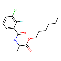 D-Alanine, N-(3-chloro-2-fluorobenzoyl)-, hexyl ester