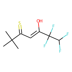 4-Heptene-3-thione,6,6,7,7-tetrafluoro-5-hydroxy-2,2-dimethyl-