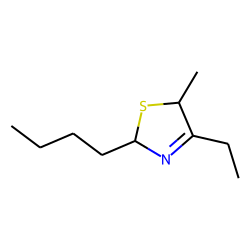 2-butyl-4-ethyl-5-methyl-3-thiazoline, trans