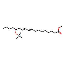 9,11-Octadecadienoic acid, 14-hydroxy, TMS, methyl ester