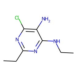Pyrimidine, 5-amino-6-chloro-2-ethyl-4-ethylamino-
