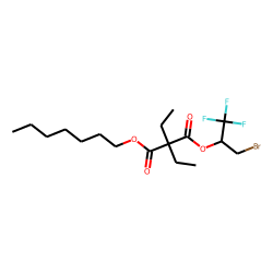 Diethylmalonic acid, 1-bromo-3,3,3-trifluoroprop-2-yl heptyl ester