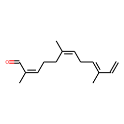 2,6,9,11-Dodecatetraenal, 2,6,10-trimethyl-