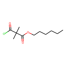 Dimethylmalonic acid, monochloride, hexyl ester