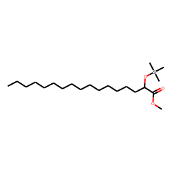 Heptadecanoic acid, 2-hydroxy, methyl ester, TMS