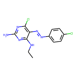 Pyrimidine, 2-amino-4-chloro-5-(p-chlorophenylazo)-6-ethylamino-