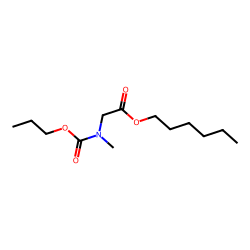 Glycine, N-methyl-N-propoxycarbonyl-, hexyl ester