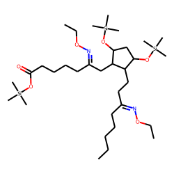 13,14-Dihydro-6,15-diketo-PGF1A, EO-TMS, isomer # 2