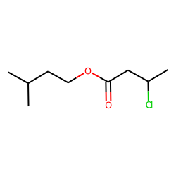 Butanoic acid, 3-chloro, 3-methylbutyl ester