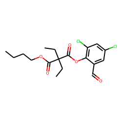 Diethylmalonic acid, butyl 2,4-dichloro-6-formylphenyl ester