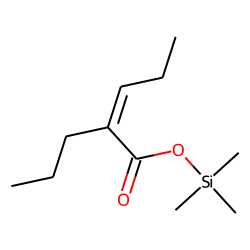 (E)-2-Pentenoic acid, 2-propyl, trimethylsilyl ester