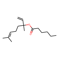 Hexanoic acid, 1-ethenyl-1,5-dimethyl-4-hexenyl ester