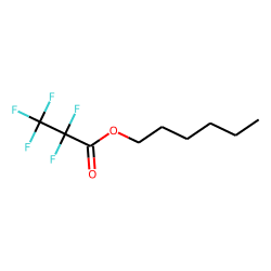 Pentafluoropropionic acid, hexyl ester