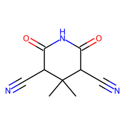 Alpha,gamma -dicyano-beta,beta-dimethyl glutarimide
