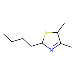 2-butyl-4,5-dimethyl-3-thiazoline, trans