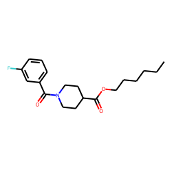 Isonipecotic acid, N-(3-fluorobenzoyl)-, hexyl ester