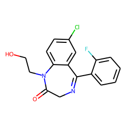 2H-1,4-Benzodiazepin-2-one, 1,3-dihydro-7-chloro-5-(2-fluorophenyl)-1-(2-hydroxyethyl)-