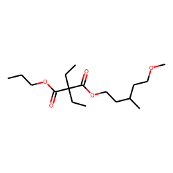 Diethylmalonic acid, 5-methoxy-3-methylpentyl propyl ester