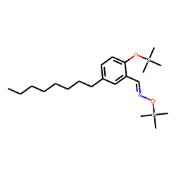 Benzaldehyde, 2-hydroxy, 5-octyl, oxime, TMS