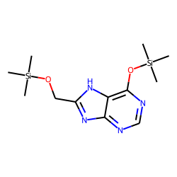 Purine, 6-hydroxy-8-hydroxymethyl, TMS