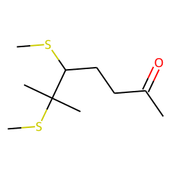 2-Heptanone, 6-methyl-5,6-bis-(methylthio)