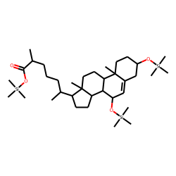 5-Cholestenoic acid, 3-«beta»,7-«alpha»-diol, TMS
