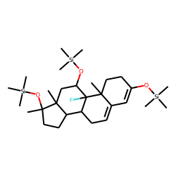 Fluoxymesterone, tris-TMS (3,5-diene)