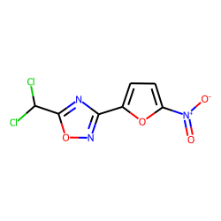 Oxadiazole, 1,2,4-, 5-(dichloromethyl)-3-(5-nitrofuran-2-yl)-