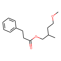 3-Phenylpropionic acid, 4-methoxy-2-methylbutyl ester