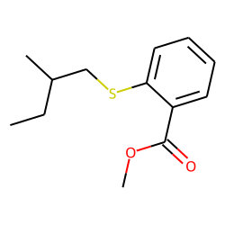 Benzoic acid, 2-(2-methylbutyl)thio-, methyl ester