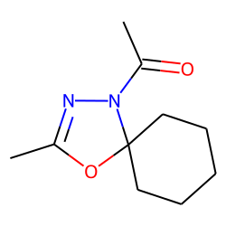 2-Methyl-5,5-pentamethylene-4-acetyl-1,3,4-oxadiazoline