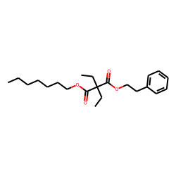 Diethylmalonic acid, heptyl phenethyl ester