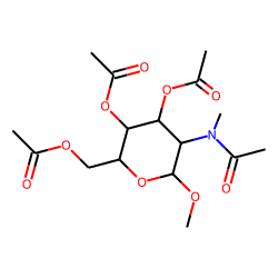 Acetic acid 3-acetoxy-2-acetoxymethyl-5-(acetyl-methyl-amino)-6-methoxy-tetrahydro-pyran-4-yl ester