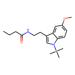 Indole, 3-(2-butanoylaminoethyl), 5-methoxy, TMS