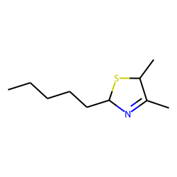4,5-dimethyl-2-pentyl-3-thiazoline, trans