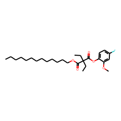 Diethylmalonic acid, 4-fluoro-2-methoxyphenyl tridecyl ester
