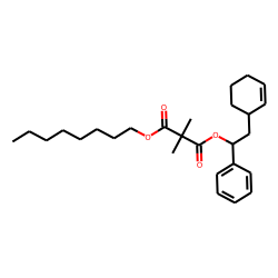 Dimethylmalonic acid, octyl 1-phenyl-2-(cyclohex-2-enyl)ethyl ester