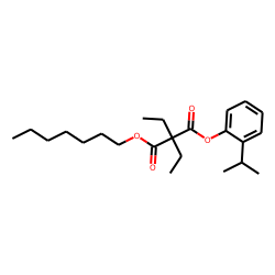 Diethylmalonic acid, heptyl 2-isopropylphenyl ester